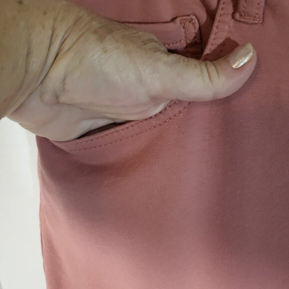 Dream Jeannes by Quacker Factory Women's Stretch Jeans Size 14 Salmon Pink - Picture 5 of 12